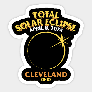 Total Solar Eclipse 2024 - Cleveland, Ohio Sticker